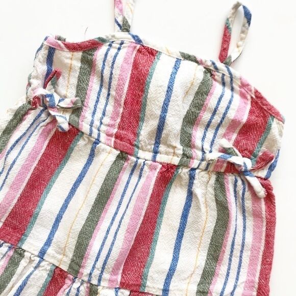 Old Navy striped linen blend dress EUC 18-24m - Picture 2 of 4